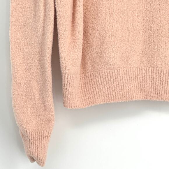 Express Womens Crewneck Pullover Sweater Size S Light Pink Soft Knit Long Sleeve - Picture 4 of 11